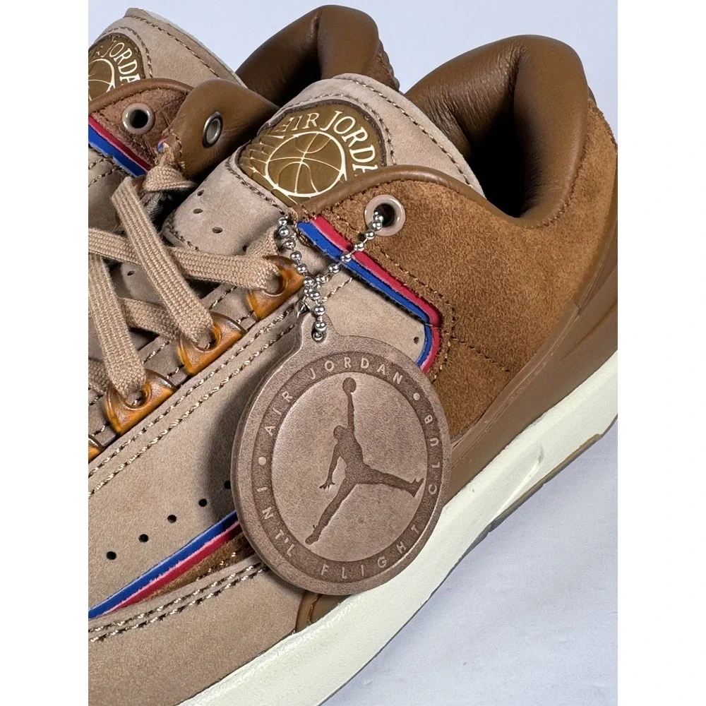 Air Jordan 2 Low 'Two 18 Detroit' Brown Rocky‎ Tan NEW men's 7.5 Nike 0227